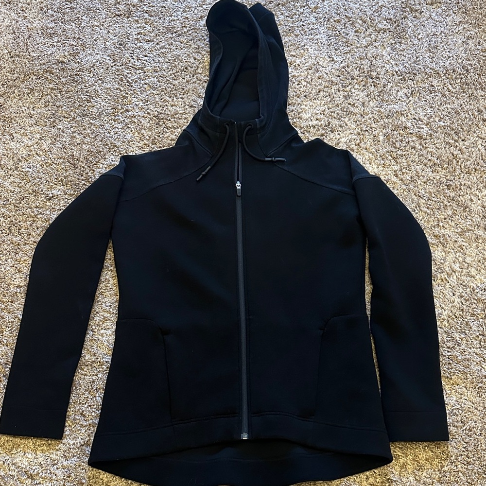 Sweaty Betty Black Zip-Up Hoodie Size Medium